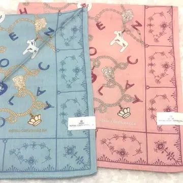 미사용 로얄코펜하겐 ROYAL COPENHAGEN 손수건 2장