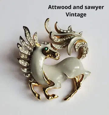 Attwood and Sawyer 빈티지 A&S 비쥬 브로치