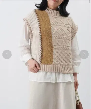 LUCA/LADY LUCK LUCA 패치워크 니트 베스트