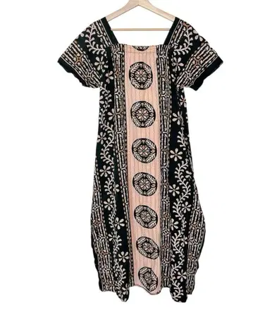 꽃무늬 롱 원피스 반팔 루즈핏 릴랙스 개성있는 스타일리시 귀여운