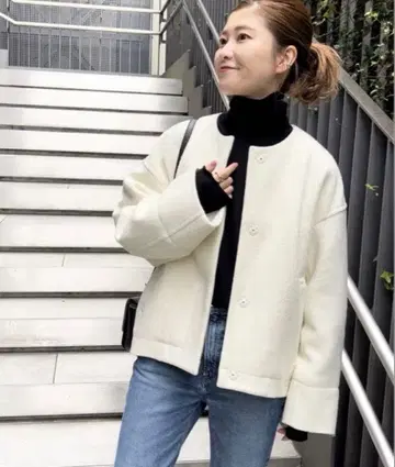 Spick & Span 파일 저지 블루종 사이즈 38