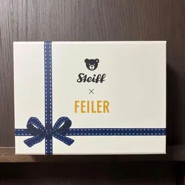 [ 새상품 ] Steiff x FEILER 손수건 테디베어 키링 세트