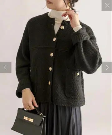 리브 드와 [품격 있게 입을 수 있는] 메탈 버튼 가디건