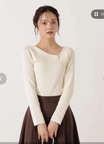 프로포션 아지메 펄 디자인 니트 택 포함 새상품!