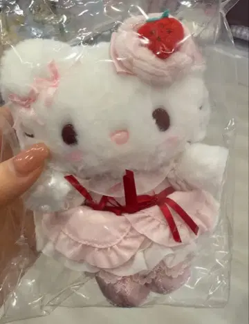 산리오 딸기 휘핑 케이크 시리즈 마스코트 백참 헬로키티