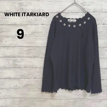 [ WHITE ITARKIARD ] 니트 스웨터 (9) 비쥬 레이스풍