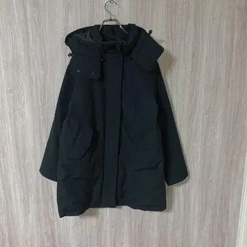 URBAN RESEARCH DOORS 그린 다운 롱 자켓 블랙