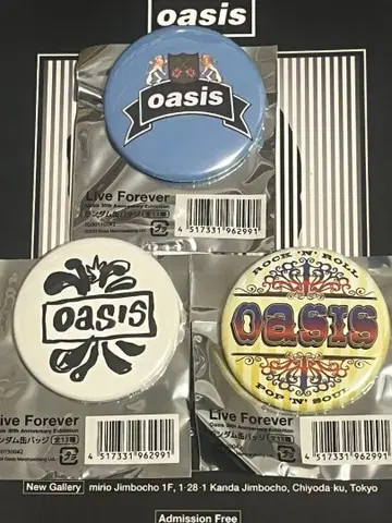 오아시스 oasis 30주년 특별전 랜덤 캔뱃지 3종 세트