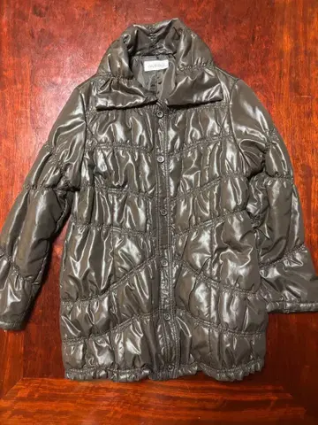 새상품급 그레이 광택 다운 자켓