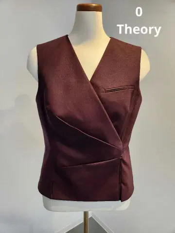 이번 시즌 띠어리 오크 쿨풍 베스트 0 사이즈 버건디