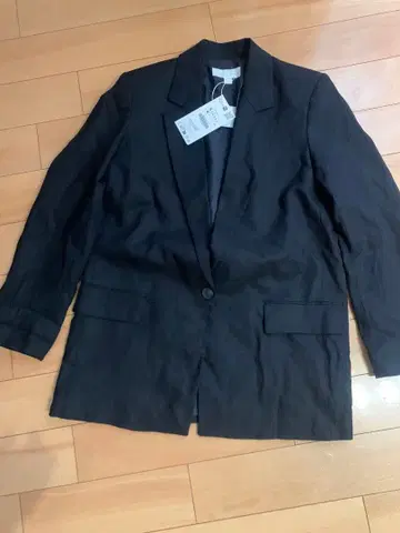 ZARA 완판 린넨 블랙 테일러드 자켓 S 택 포함 새상품