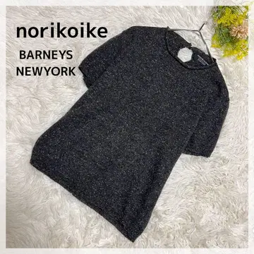 [노리코이케] 바니스뉴욕 실크 혼방 믹스 니트 F 그레이