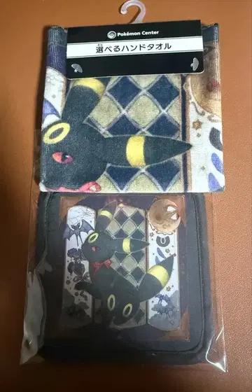 포켓몬 센터 핸드 타월 & 코스터 이브이 컬렉션 블래키