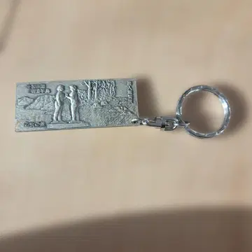 금속제 풍경 지도 키링