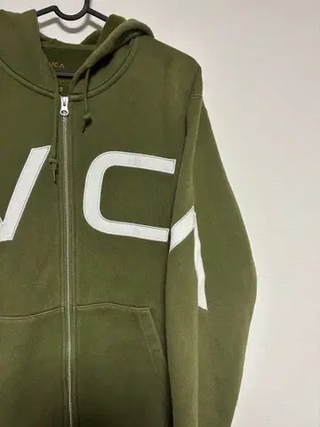 인기 루카 후드 맨투맨 빅 로고 집업 카키 S