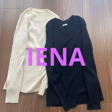 LENA 리브 긴팔 니트 2종 세트