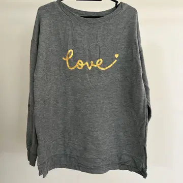 그레이 love 프린트 트레이닝복 S 사이즈