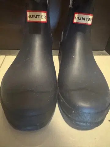 HUNTER 레인부츠 숏부츠 네이비 새상품급 24.0 영국
