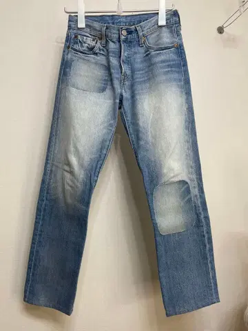 Levi's 501 스트레이트 데님 데미지 가공 W24 L32