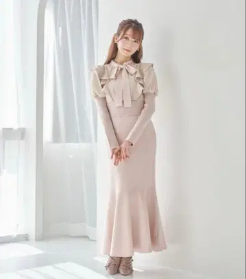 RoseMuse knit docking mermaid dress pink