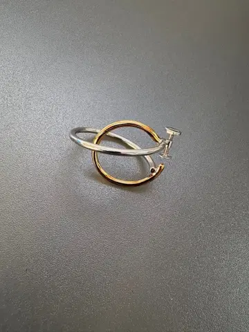 Jouete 서클 귀찌 지오메트릭 콤비 컬러 [ 한쪽 귀 ] No1440