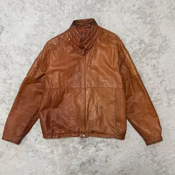 Hide&Seek 가죽 자켓 짧은 기장 90s L 소가죽 CA15