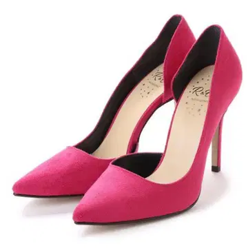 [ 미사용 새상품 ] R&E 펌프스 핑크 스웨이드 23cm