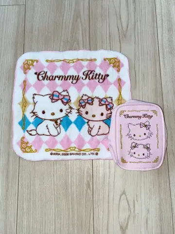 새상품 Charmmy Kitty 손수건과 소품함 세트