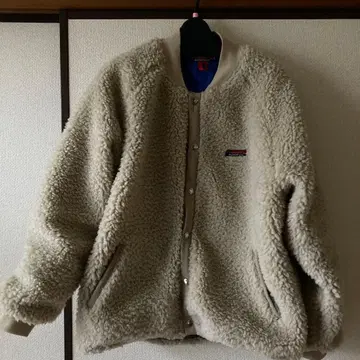 HELLO CALIF 베이지 플리스 보아 자켓