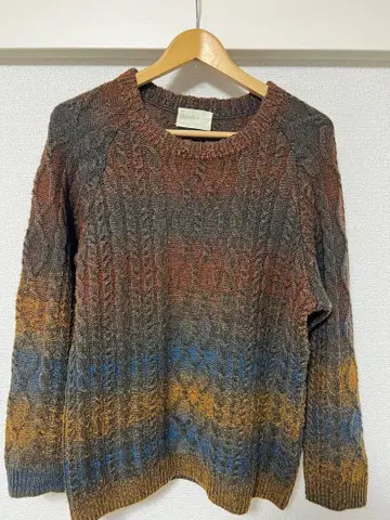 정가 49500엔 Iroquois 고급 니트 라인 그라데이션 니트 3