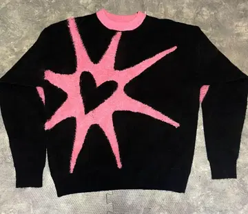 하트와 별 디자인 니트 스웨터