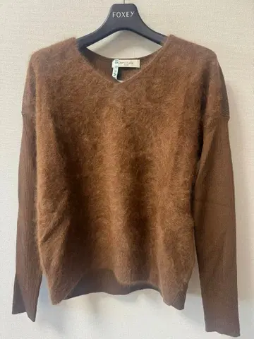 Demi-Luxe BEAMS 브라운 플러피 니트 스웨터