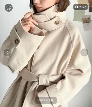 classicalelf 카라 2wa 비익 스탠드 울 조 스텐카라 코트