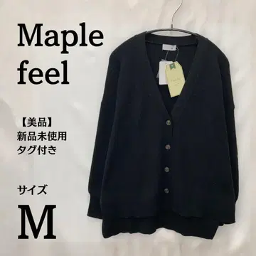 택 포함 새상품 Maple feel 블랙 가디건 M