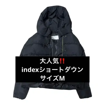 인기 선착순 index 후드 부착 숏 기장 블랙 다운 자켓