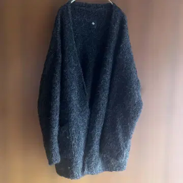 메종드소일 알파카 부클레 V넥 니트 가디건
