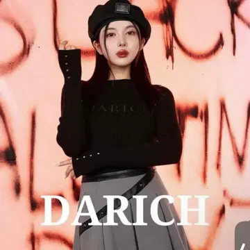 다리치 그래픽 스터드 니트 블랙