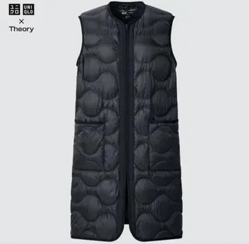 유니클로 띠어리 울트라 다운 블랙 롱 베스트 M 사이즈