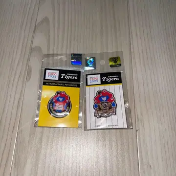 미야쿠미야쿠 한신 핀 배지 2종 세트 오사카 간사이 만박 EXPO2025