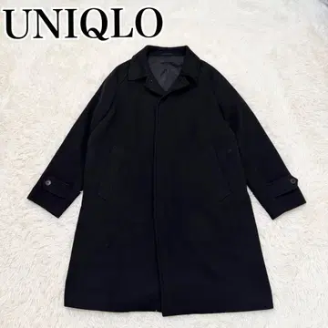 미사용급 UNIQLO 싱글 브레스 코트 블랙 스텐카라 코트