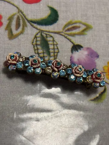 미하엘 네그린 스카이블루 장미 짧은 머리핀