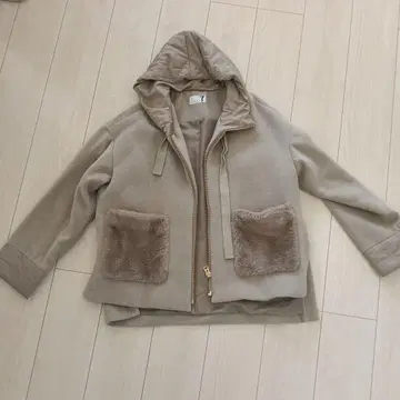 soeur 7 후드 부착 자켓 9호 베이지