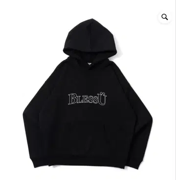 BlessU 블랙 후드티 M 사이즈