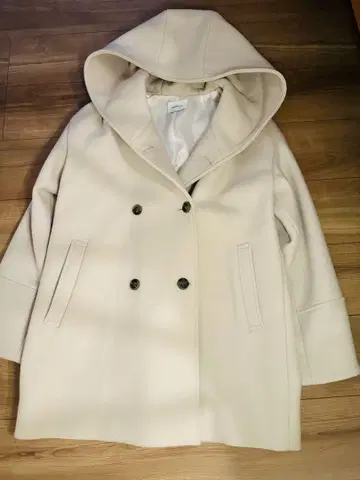 SHIPS any 아이보리 후드 부착 코트