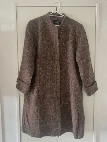 레리안 스탠드 카라 울 코트