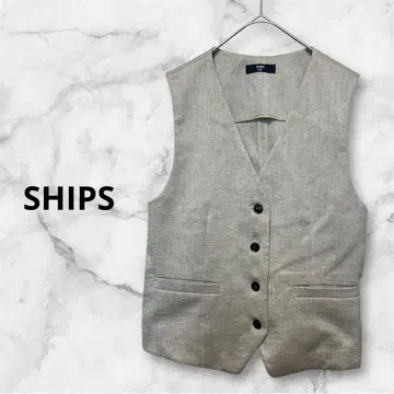 새상품급 SHIPS 쉽스 베스트 조끼 F 베이지 비즈니스