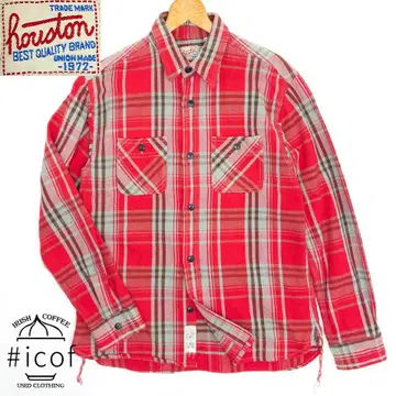 HOUSTON 휴스턴 비에라 셔츠 플란넬 셔츠 레드 a438