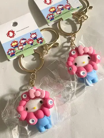 [레어] 산리오 미야쿠미야쿠 파스텔 키링 키티 2개