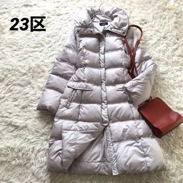 새상품급 23구 [40] 숄카라 롱 다운 코트 스탠드 카라 아이보리