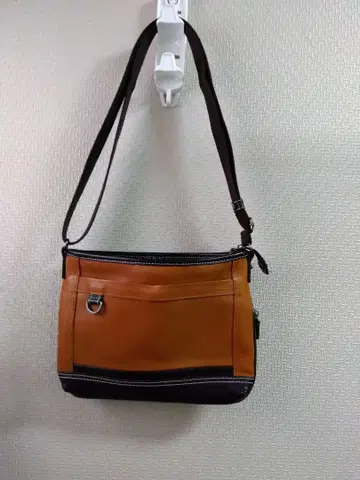 DOUBLES 경량 천연 가죽 남성용 숄더백